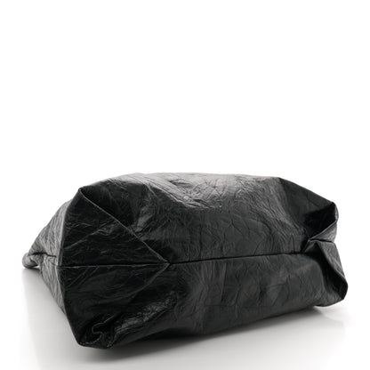 Balenciaga Crushed Calfskin Crush Medium Chain Tote Black 4 of 10