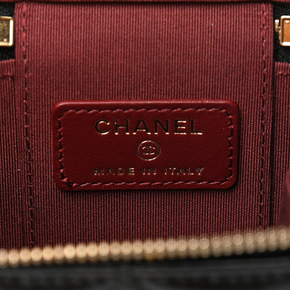 Chanel Calfskin Quilted Mini Perfect Fit Vanity Case With Chain Black 6 of 11