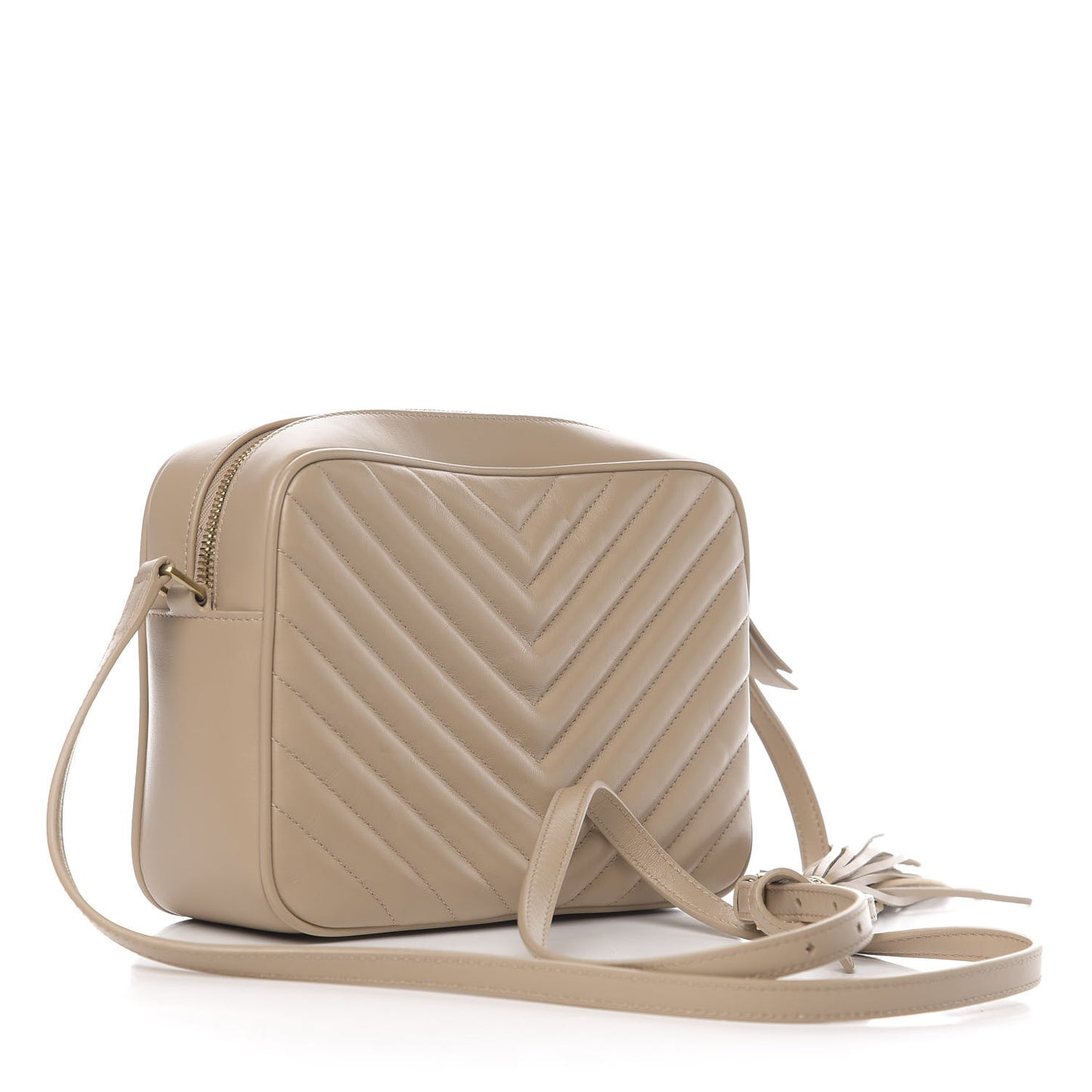 Calfskin Matelasse Monogram Lou Camera Bag Dark Latte