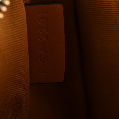 Celine Triomphe Canvas Calfskin Ava Shoulder Bag Tan 7 of 13