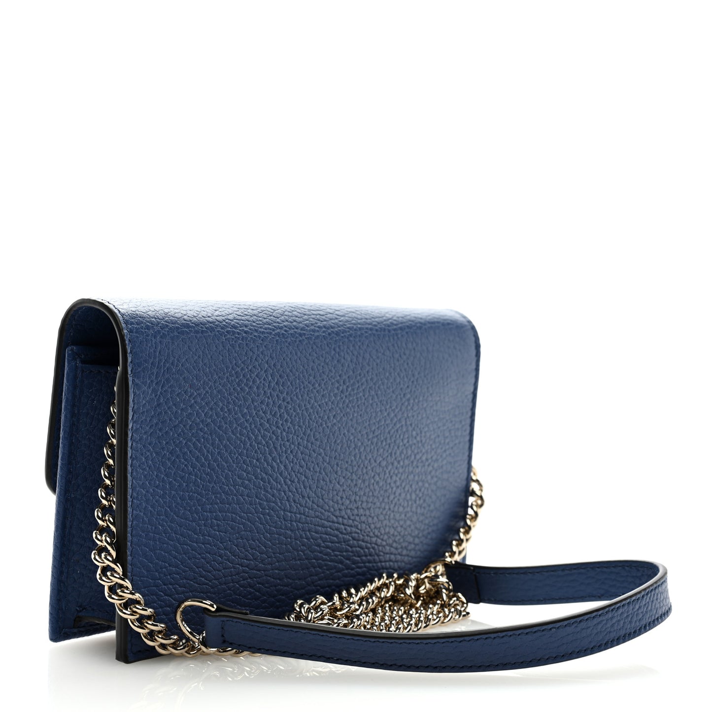 Dollar Calfskin Interlocking G Chain Wallet Caspian