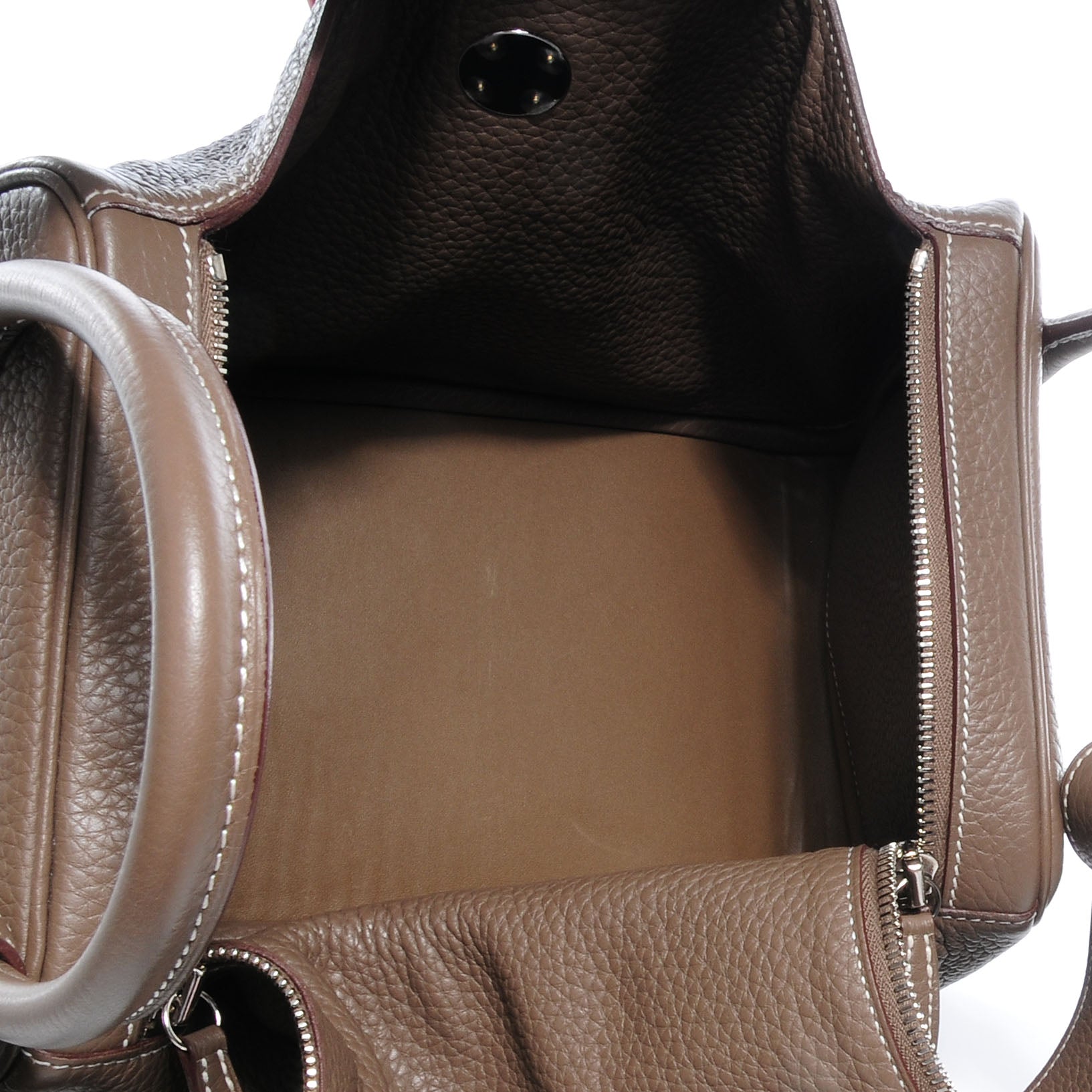 Hermes Taurillon Clemence Lindy 34 Etoupe 5 of 10