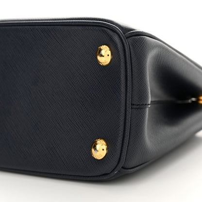 Prada Saffiano Mini Galleria Double Zip Tote Baltico 8 of 8