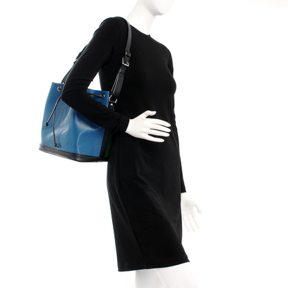 Louis Vuitton Epi Tri-Color Petit Noe Cyan Menthe Black 2 of 8