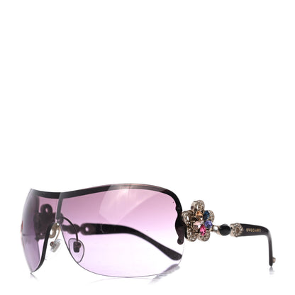 Bulgari Crystal Sunglasses Flower 6039-B Black 1 of 8