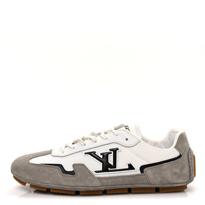Louis Vuitton Suede Calfskin Mesh Rally Sneakers 8.5 Grey White 1 of 11
