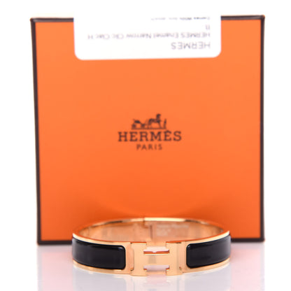 Hermes Enamel Narrow Clic Clac H Bracelet PM Black 5 of 5