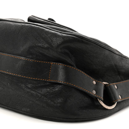 Christian Dior Calfskin Medium Gaucho Double Saddle Bag Black 10 of 10