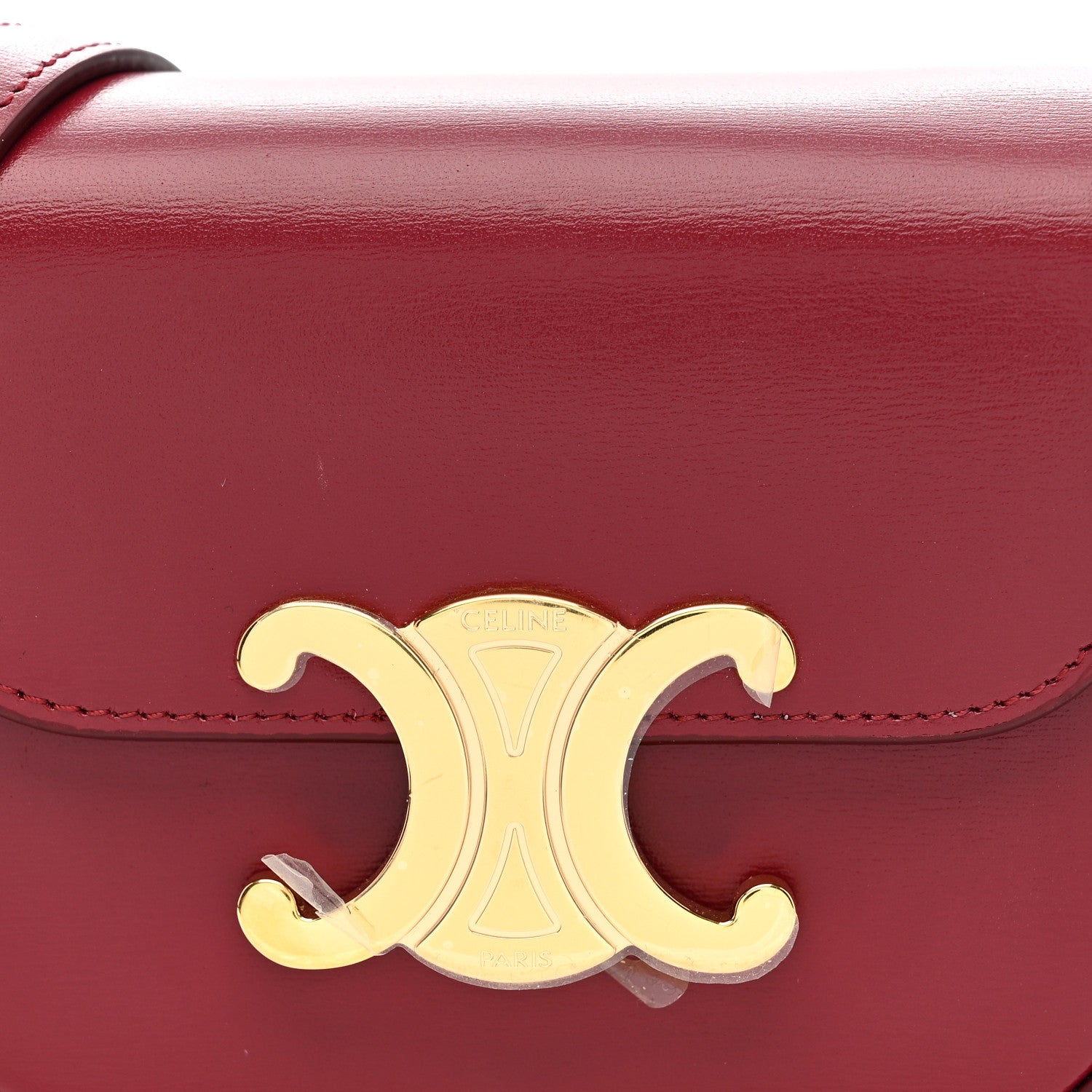 Celine Shiny Calfskin Mini Triomphe Carmin 8 of 10