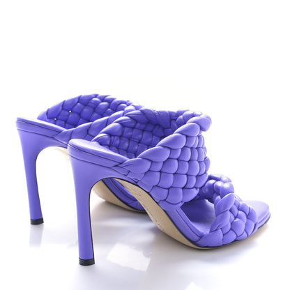 Bottega Veneta Nappa Twisted Padded Intrecciato Curve Slide Sandals 37 Purple 4 of 7
