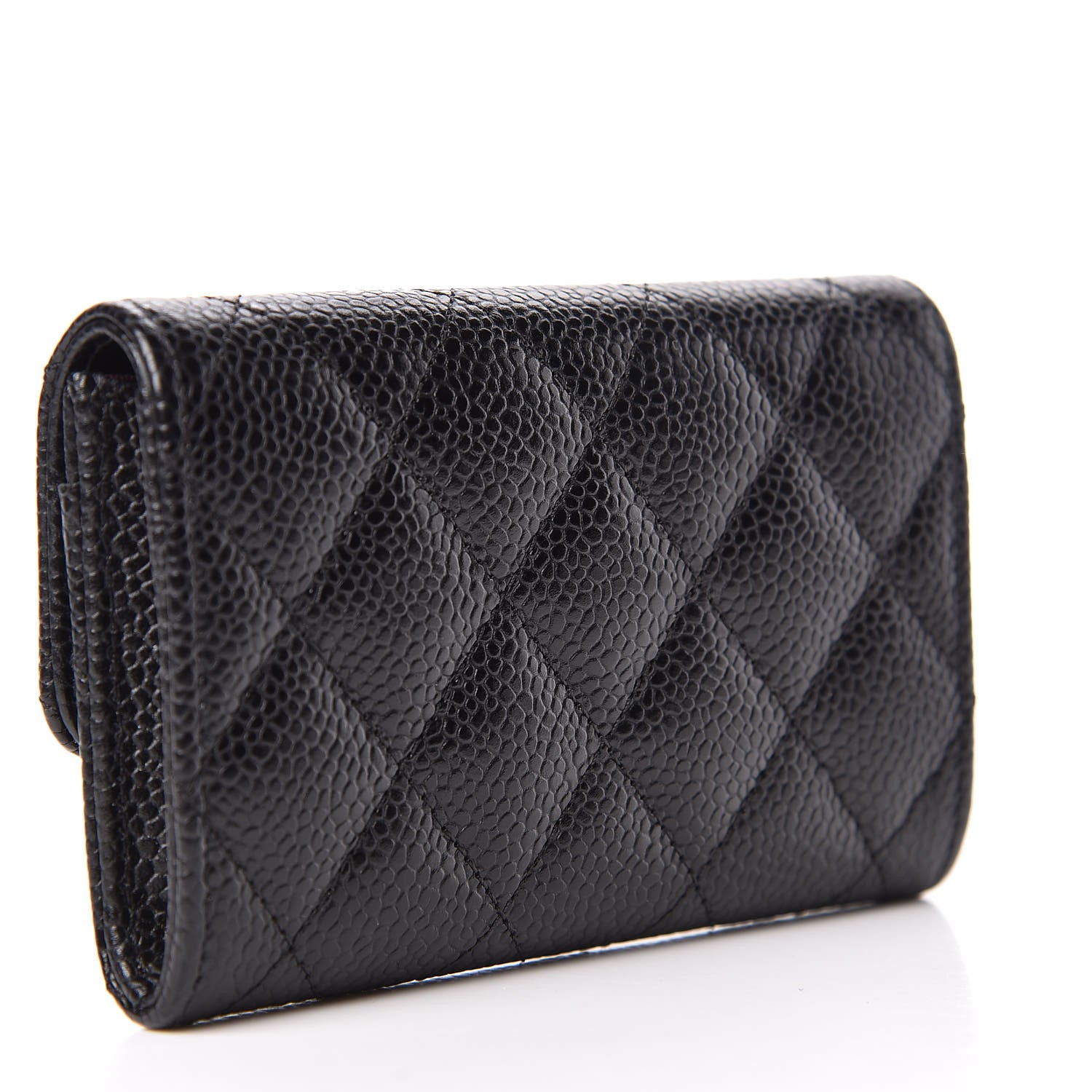 Chanel Caviar Quilted Flap Card Holder Black 3 of 9