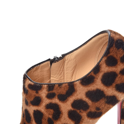 Christian Louboutin Pony Hair Luxor Dahlia 120 Ankle Boots 35.5 Leopard 13 of 22
