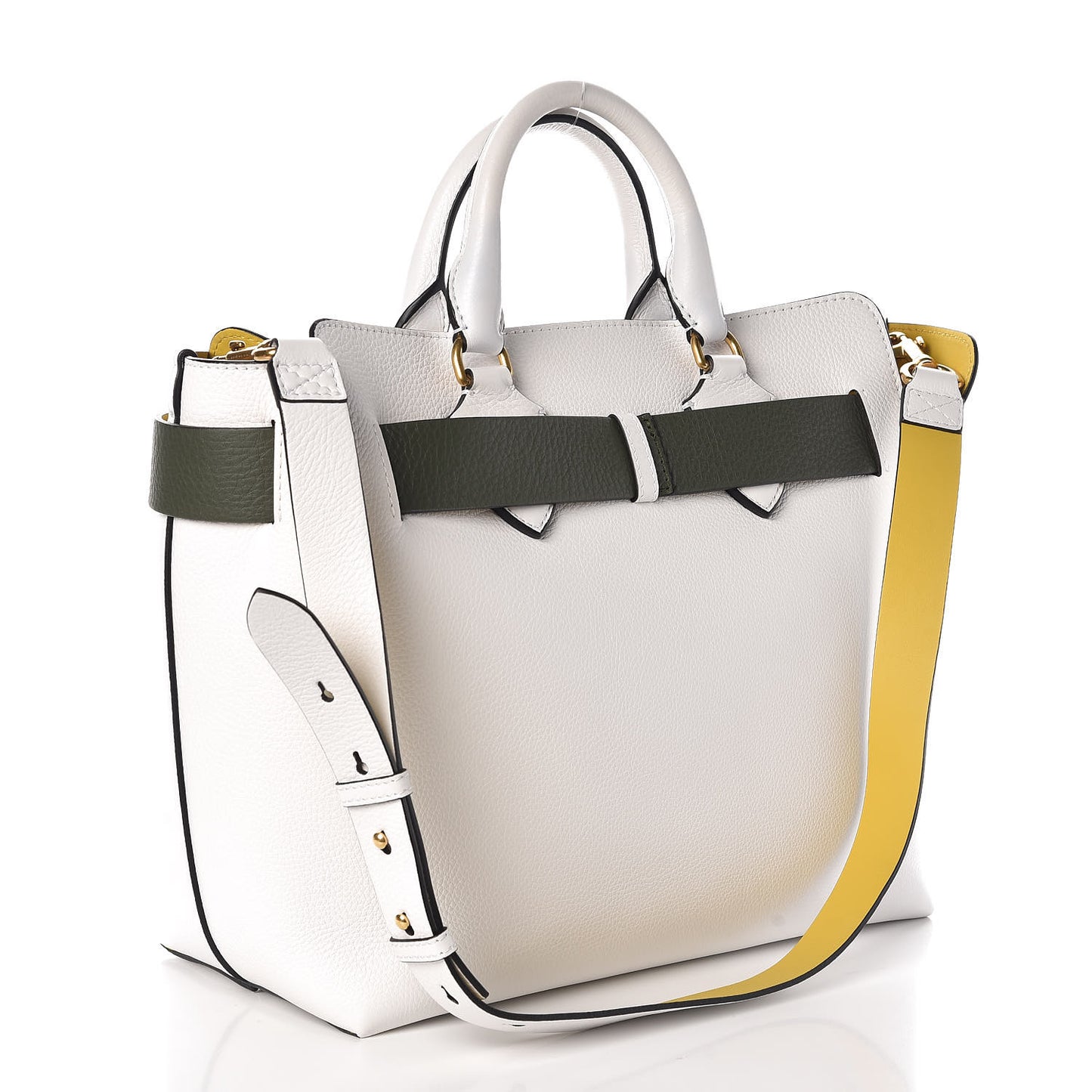 Soft Grain Calfskin Medium Belt Bag Chalk White