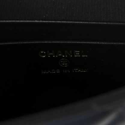 Chanel Shiny Aged Calfskin Quilted Flap Phone Holder With Chain Black 7 of 12