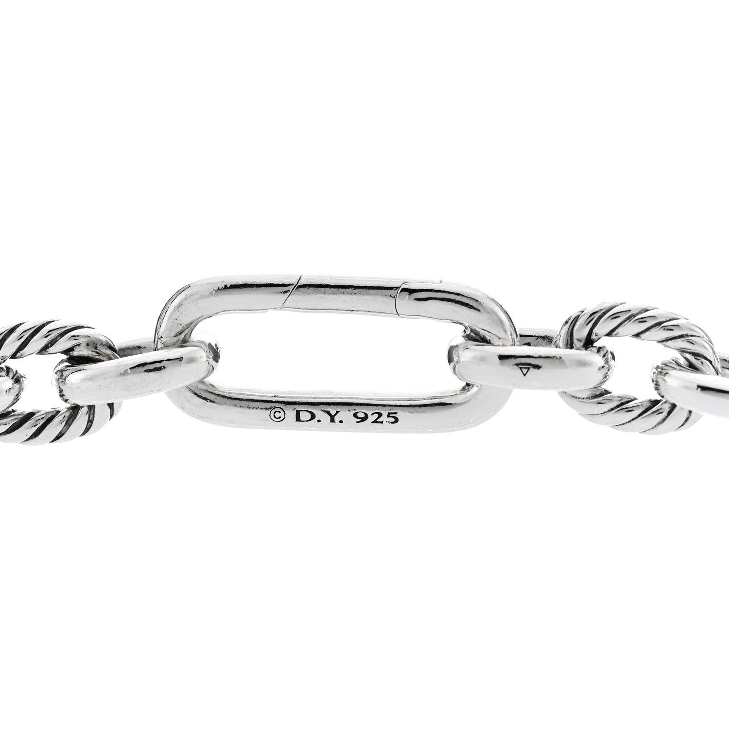 David Yurman Sterling Silver Diamond Lexington Chain Necklace 4 of 5