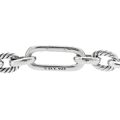 David Yurman Sterling Silver Diamond Lexington Chain Necklace 4 of 5