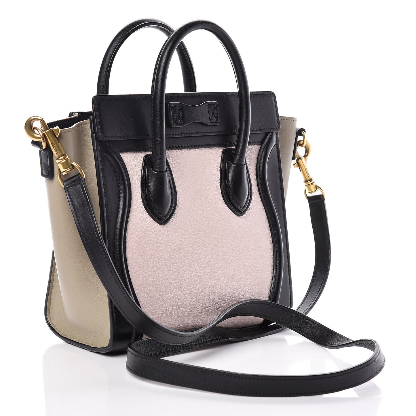 Smooth Drummed Calfskin Nano Tri-Color Luggage Light Rose