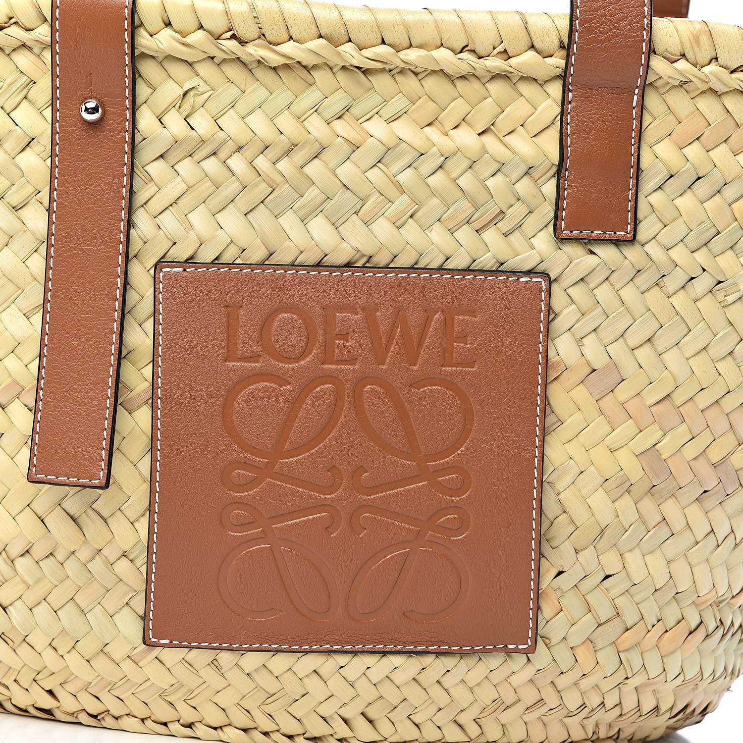 Loewe Raffia Basket Tote Bag Natural Tan 11 of 11
