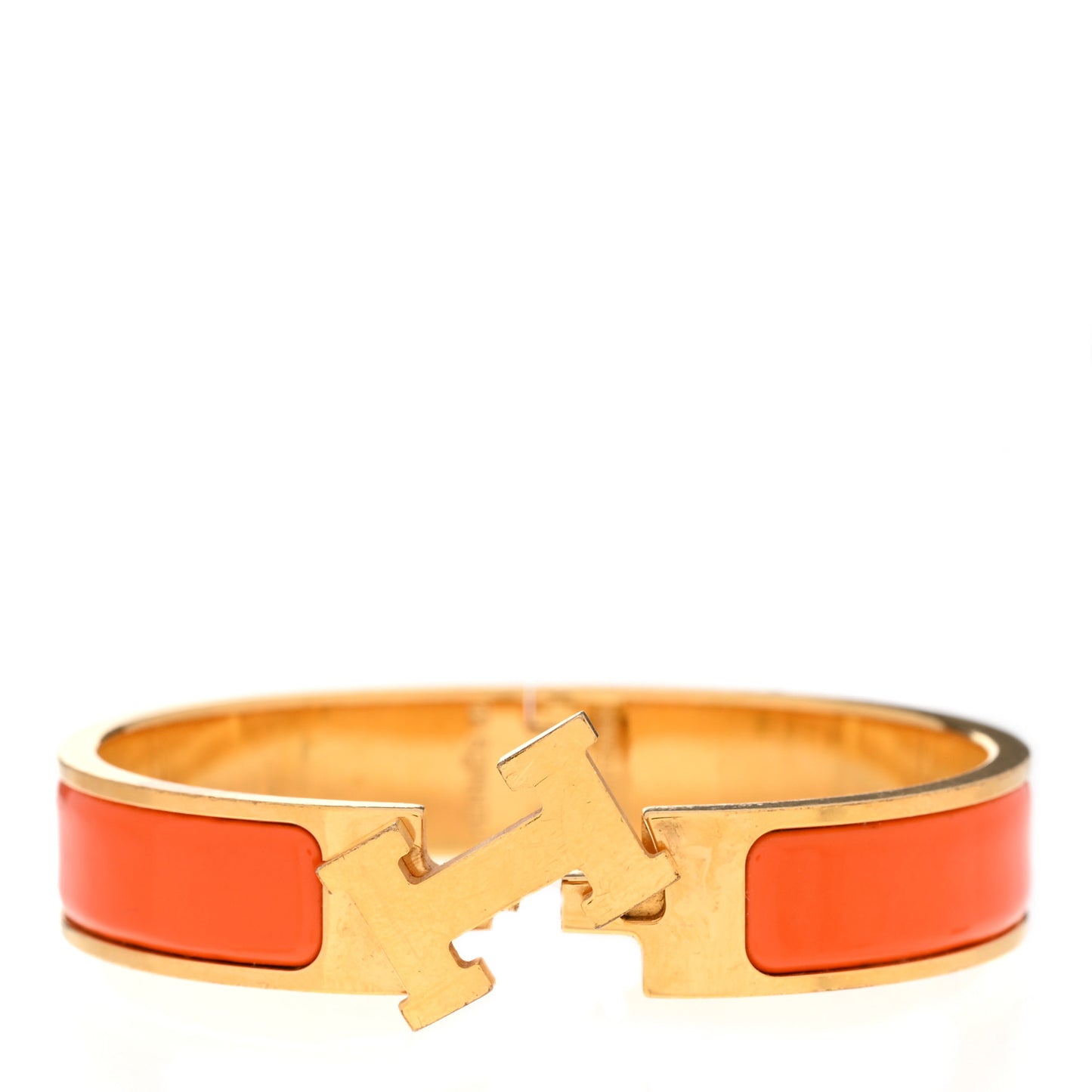 Enamel Narrow Clic Clac H Bracelet PM Orange