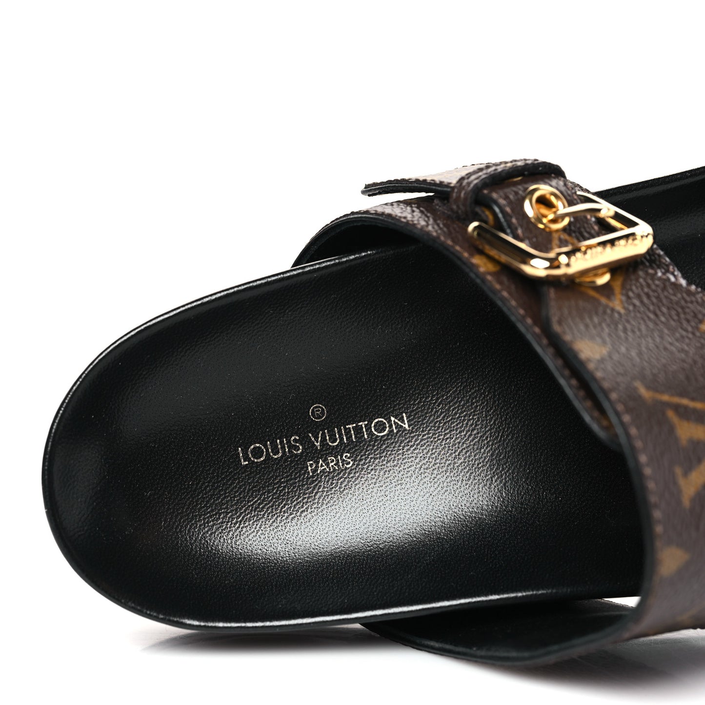Monogram Bom Dia Mule Sandals 37 Black