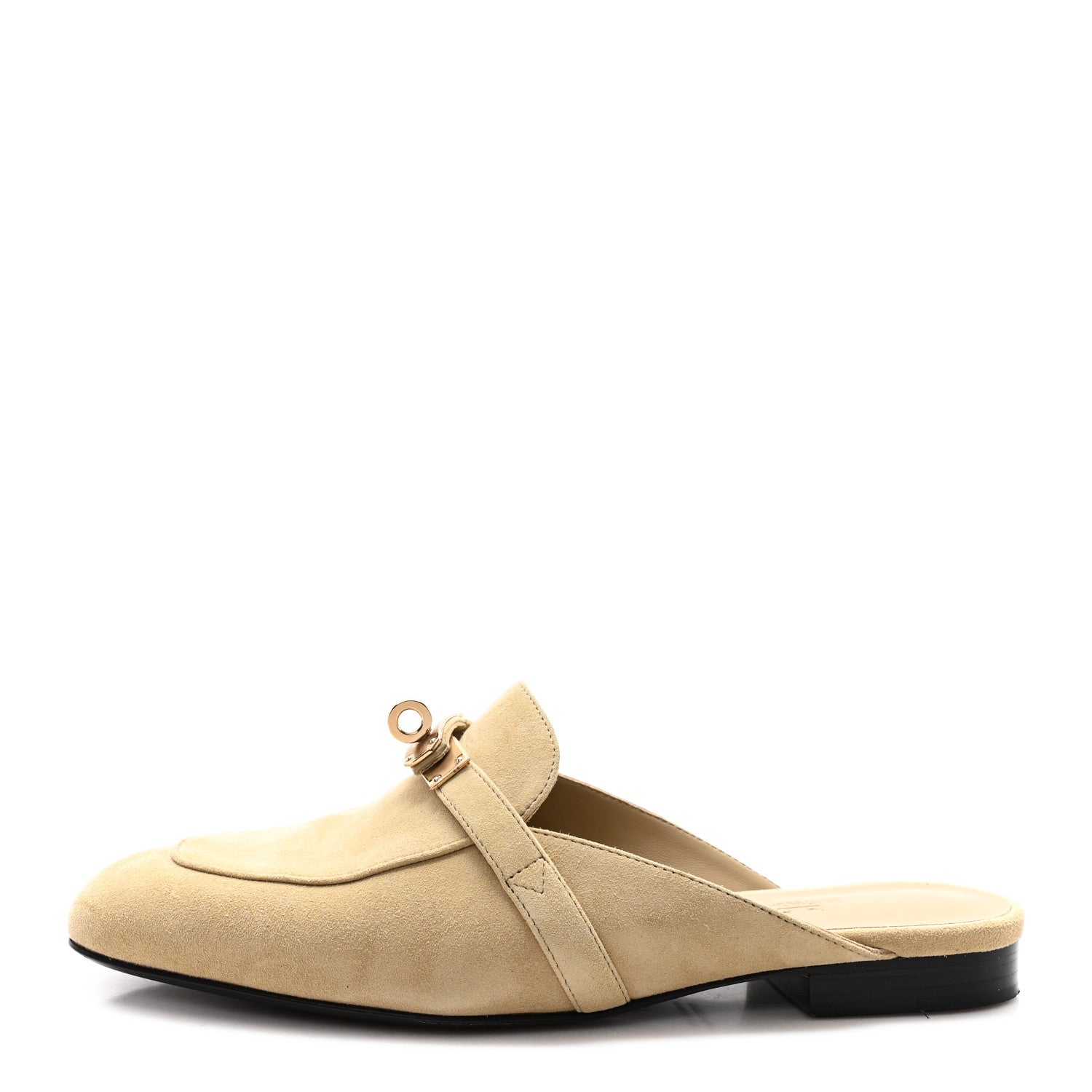 Hermes Suede Goatskin Oz Mules 37 Beige Sable 1 of 9