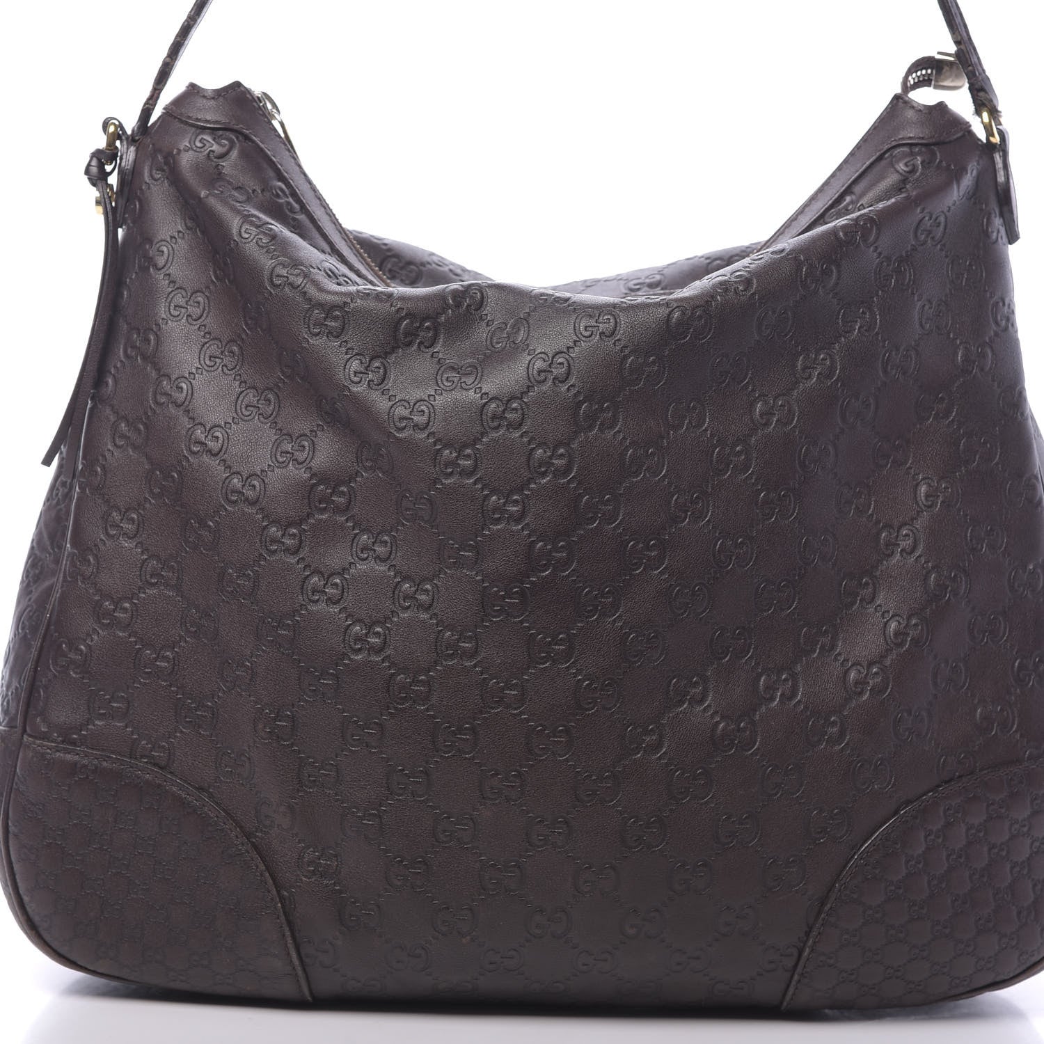 Gucci Guccissima Large Bree Hobo Dark Brown 13 of 16