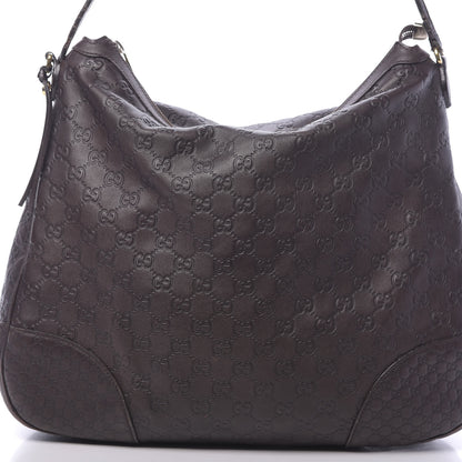 Gucci Guccissima Large Bree Hobo Dark Brown 13 of 16