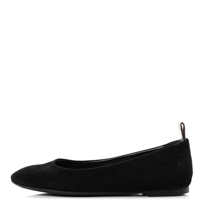 Louis Vuitton Suede Monogram Uniformes Ballet Flats 37 Black 1 of 8