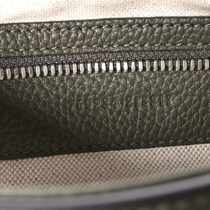 Gucci Calfskin Jumbo GG Embossed Double Buckle Medium Messenger Bag Dark Vintage Olive 7 of 11