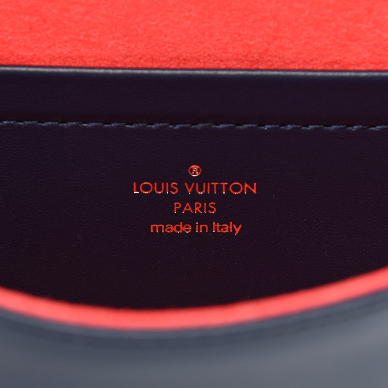 Louis Vuitton Lambskin Embossed Monogram LV Garden Pochette Coussin Navy 6 of 9