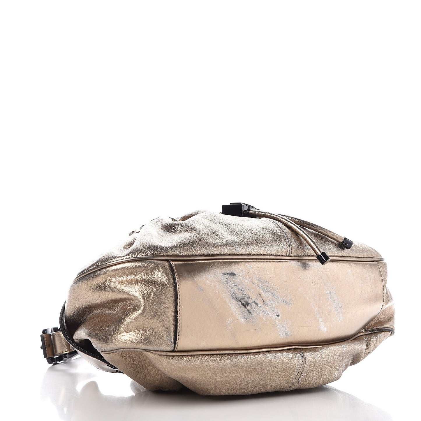 Metallic Calfskin Warrior Hobo Gold