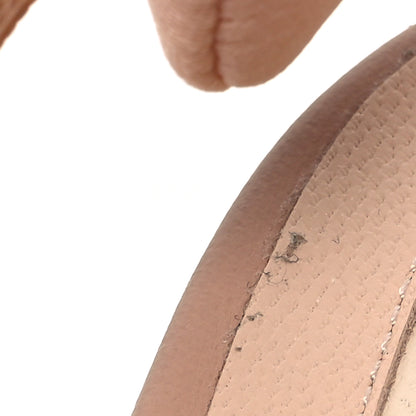 Fendi Vitello Laser Cut FF Colibri 55mm Slingback Pumps 37 Nude Phard 10 of 12