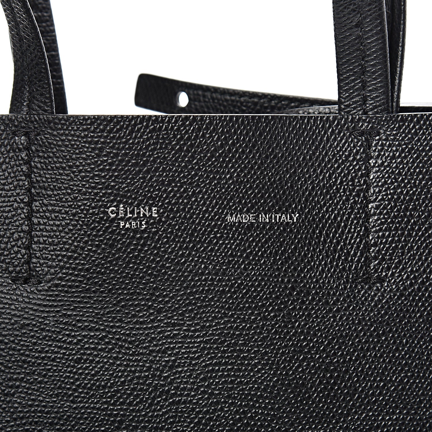 Celine Grained Calfskin Small Vertical Cabas Black 5 of 12