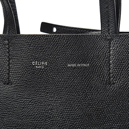 Celine Grained Calfskin Small Vertical Cabas Black 5 of 12