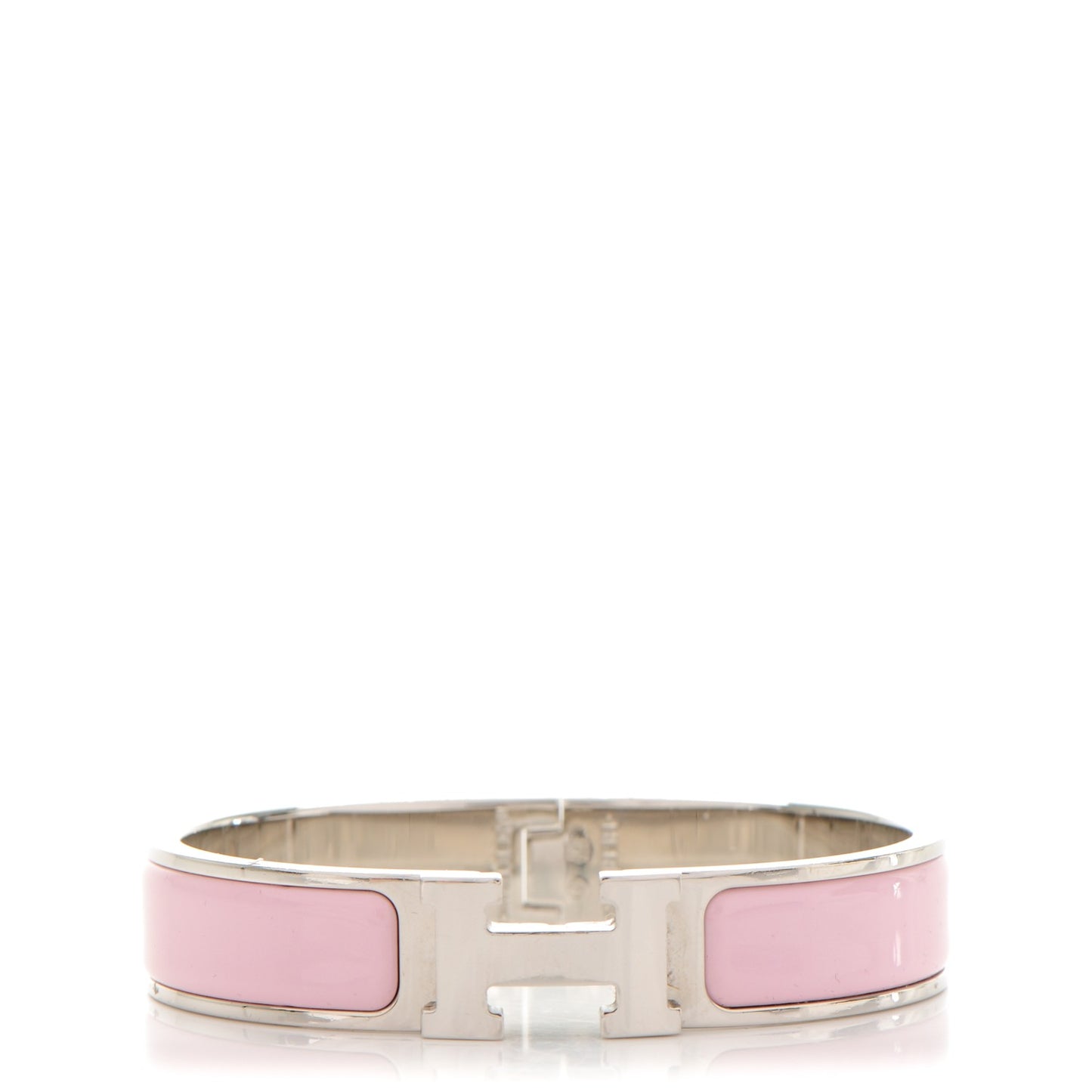 Enamel Narrow Clic Clac H Bracelet PM Rose Dragee