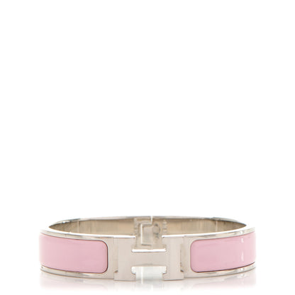 Hermes Enamel Narrow Clic Clac H Bracelet PM Rose Dragee 1 of 4
