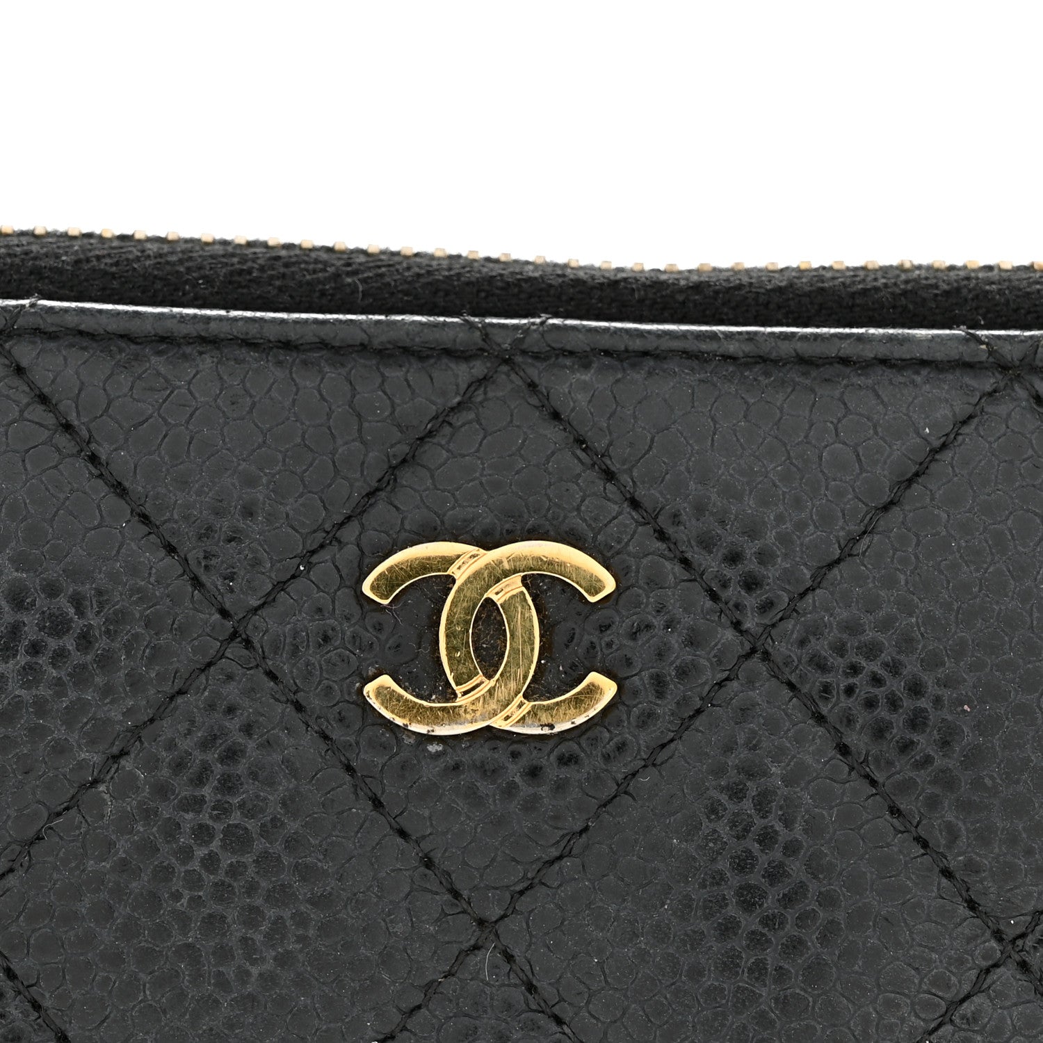 Chanel Caviar Quilted Large Gusset Zip Around Wallet Black 14 of 14