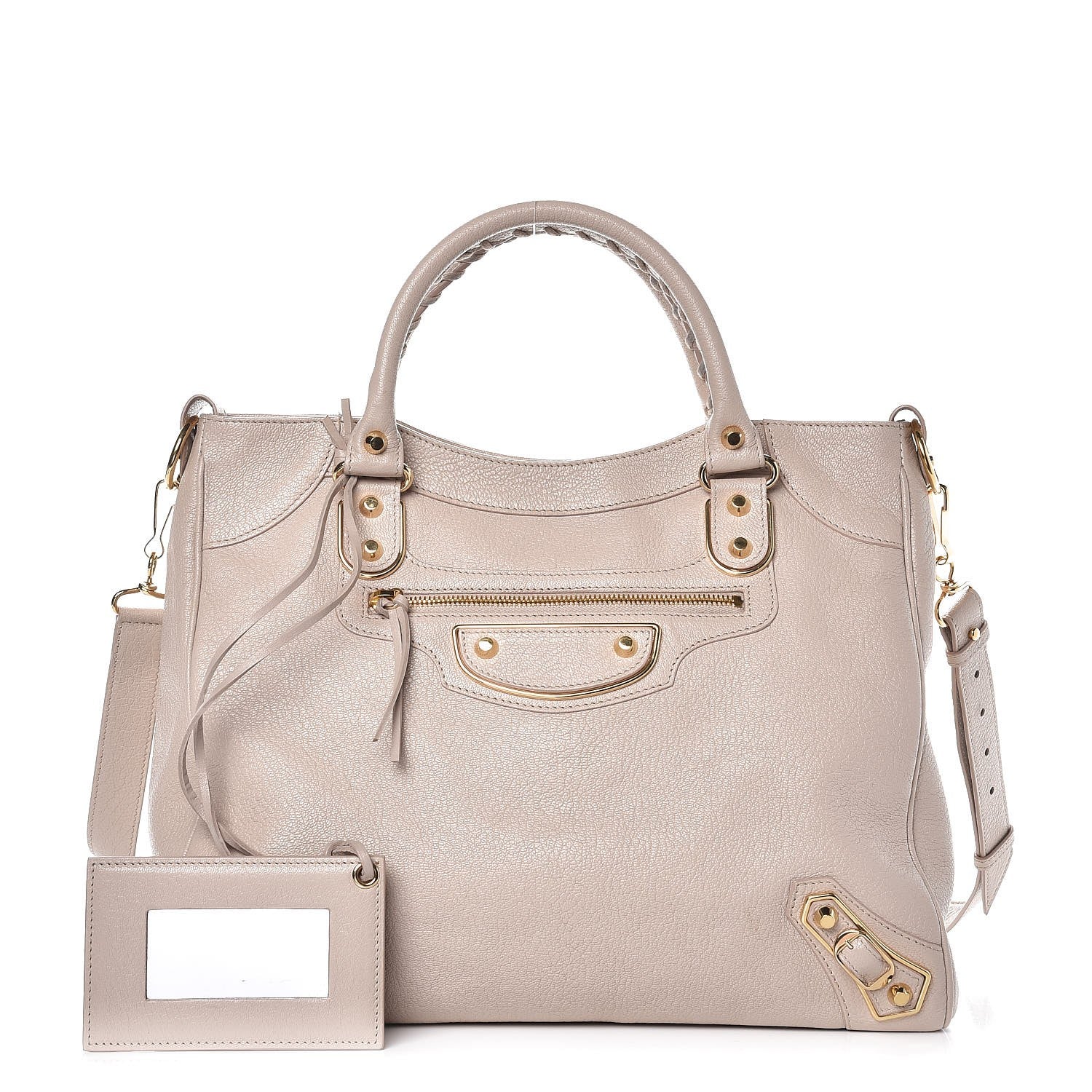 Balenciaga Chevre Gold Metallic Edge Hardware Velo Beige Praline 1 of 8