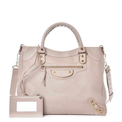 Balenciaga Chevre Gold Metallic Edge Hardware Velo Beige Praline 1 of 8