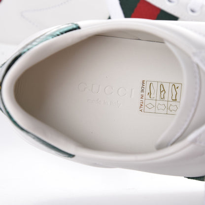 Gucci Calfskin Web Pearl Studded Ace Sneakers 36 White 7 of 9