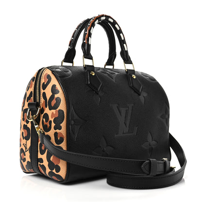 Louis Vuitton Empreinte Monogram Giant Wild At Heart Speedy Bandouliere 25 Black 3 of 6