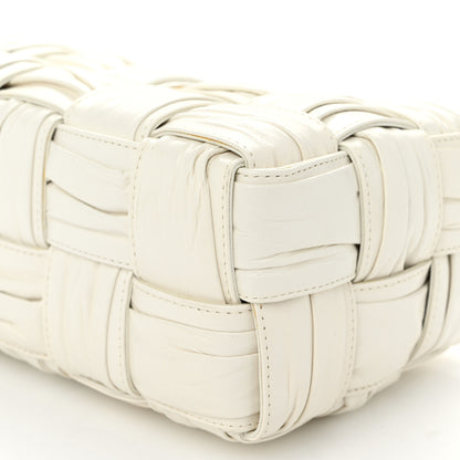 Bottega Veneta Calfskin Intreccio Plisse Camera Bag White 10 of 11