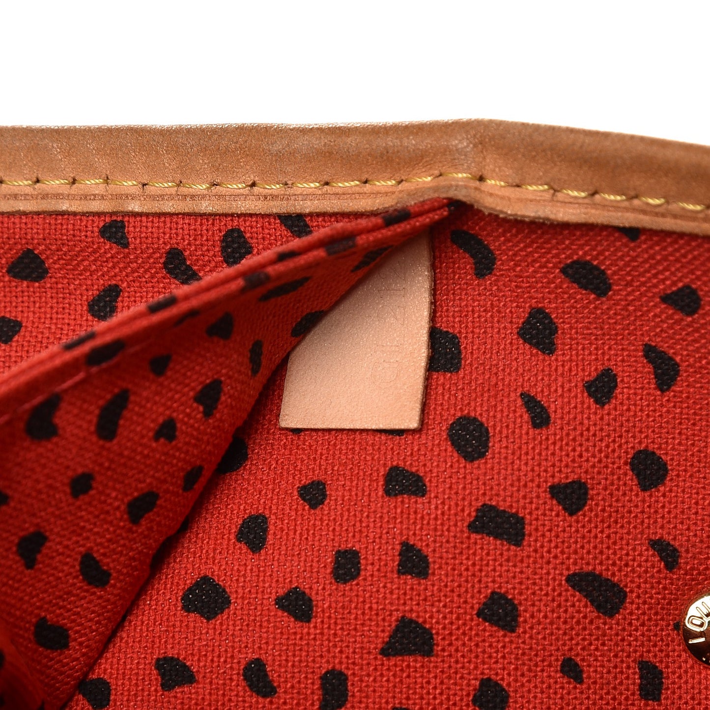Monogram Kusama Waves Neverfull MM Red