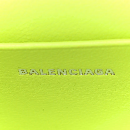 Balenciaga Semi Shiny Calfskin Crocodile Embossed Hourglass Top Handle Bag Mini Fluo Yellow 6 of 18