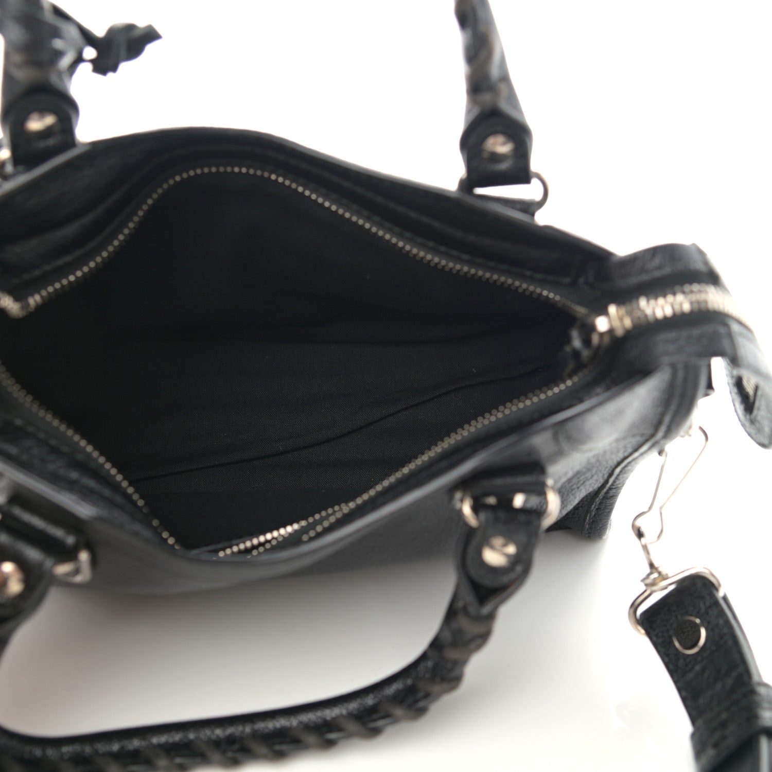 Balenciaga Chevre Silver Metallic Edge Hardware Mini City Black 5 of 10