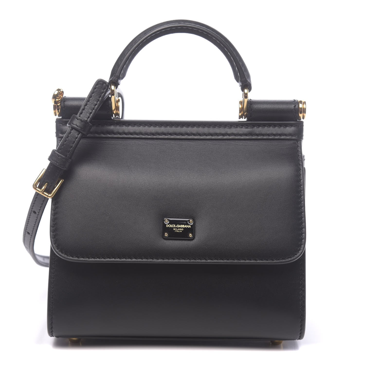 Dolce & Gabbana Calfskin Mini Sicily 58 Bag Black 1 of 12