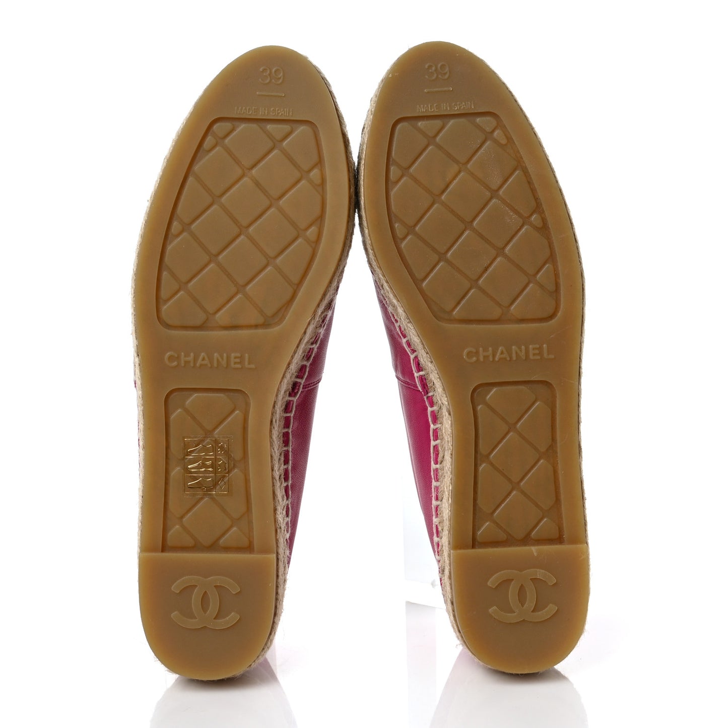 Lambskin CC Espadrilles 39 Fuchsia Black