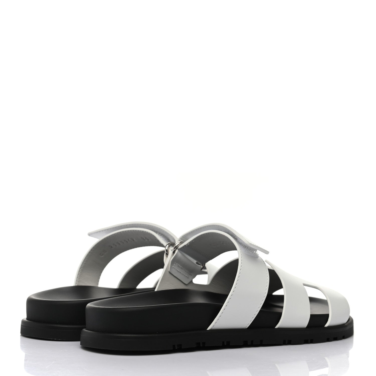 Hermes Calfskin Womens Chypre Sandals 38 White 4 of 8