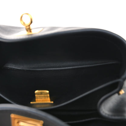 Balenciaga Natural Smooth Calfskin Mini Rodeo Top Handle Handbag Black 5 of 12
