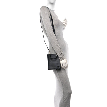 Louis Vuitton Epi Petit Sac Plat Black 2 of 11